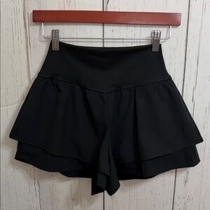 Yogalicious Black Layered Women's Skorts